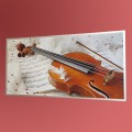 Leinen-Bildheizung "Geige"